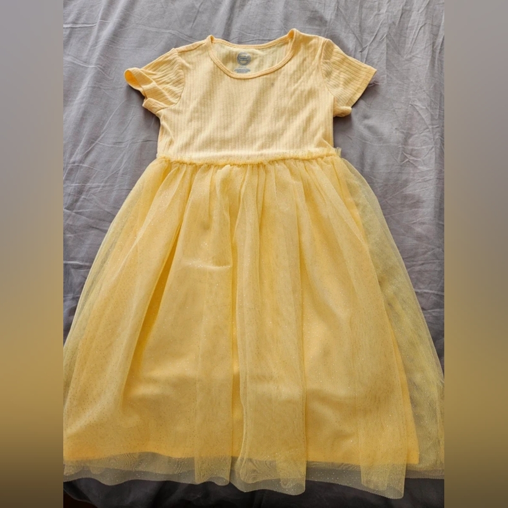 Girls Yellow Tulle Dress